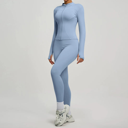 Conjunto Yoga Feminino com Casaco – Legging Modeladora